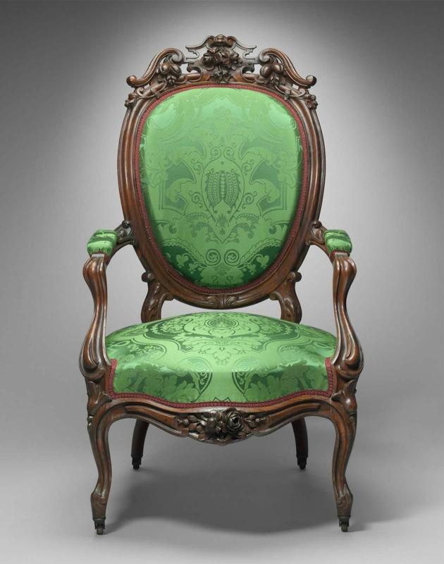 Armchair, man's (from a Rococo revival parlor set )