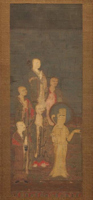 Shaka, the Historical Buddha, with Two Attendants and his Ten Disciples (Fugen, the Bodhisattva of Universal Virtue, and Five Disciples)