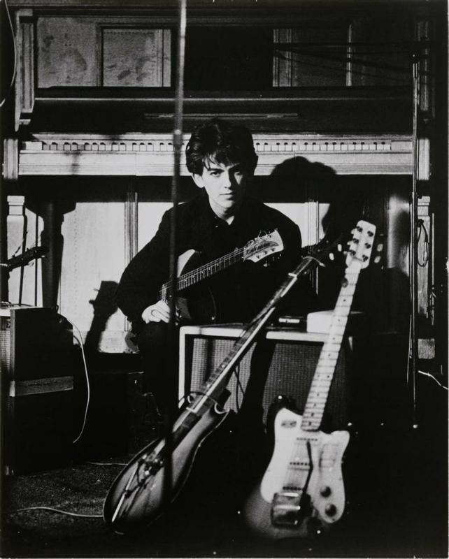 George Harrison with Guitars, at the Top Ten Club