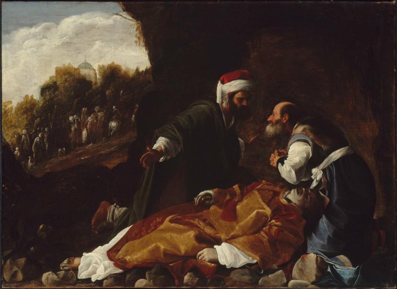 Saint Stephen Mourned by Saints Gamaliel and Nicodemus