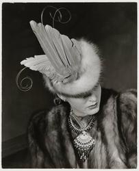 Model Wearing Sable Fur Coat