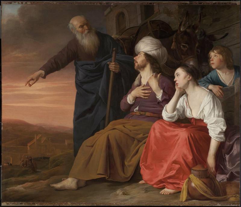 The Laborer of Gibea Offering Hospitality to the Levite and His Wife