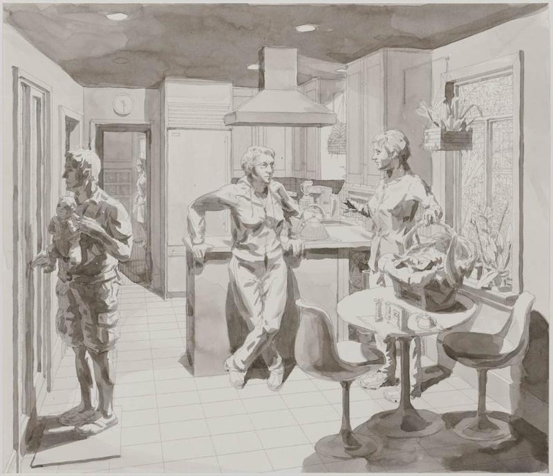 Study for Scene 3 from Open House series