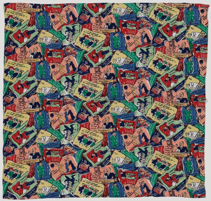 Woman's scarf: "Jacqmar presenting"