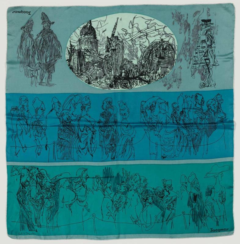 Woman's scarf: London scenes