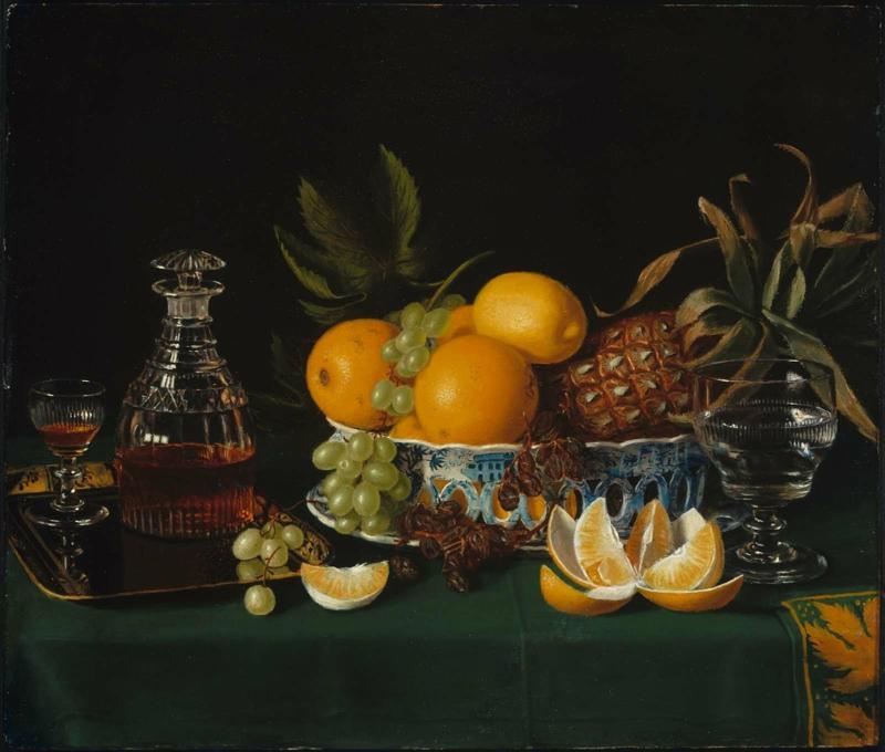 Still Life on a Green Table Cloth