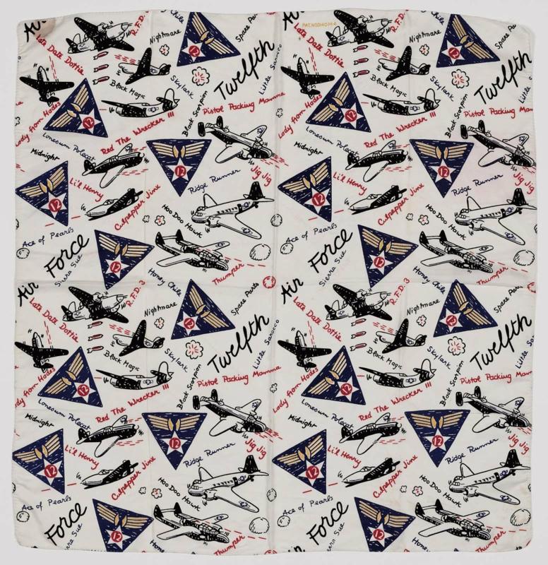 Woman's scarf: "Twelfth Air Force"