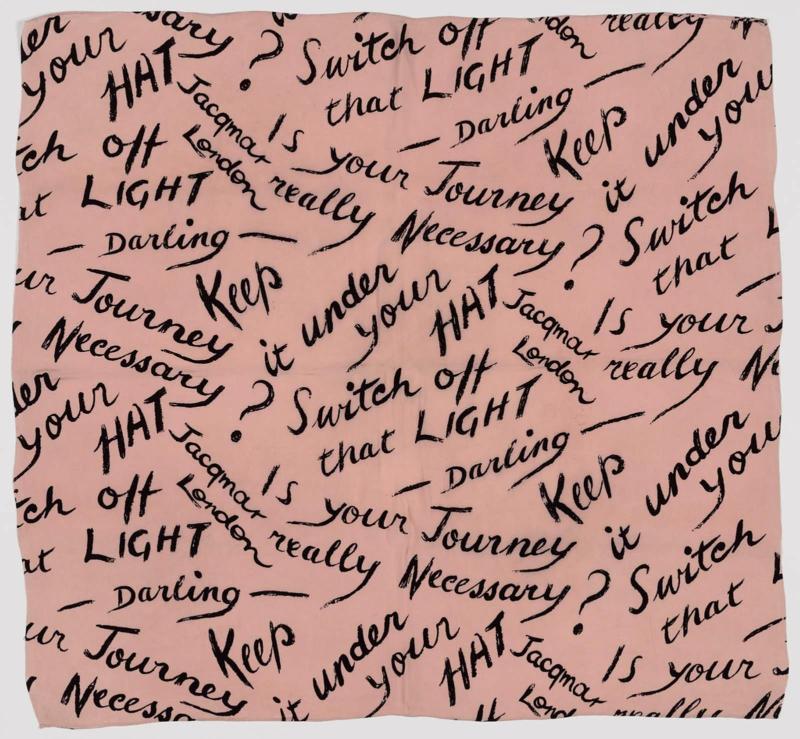 Woman's scarf: "Switch off the light, darling"