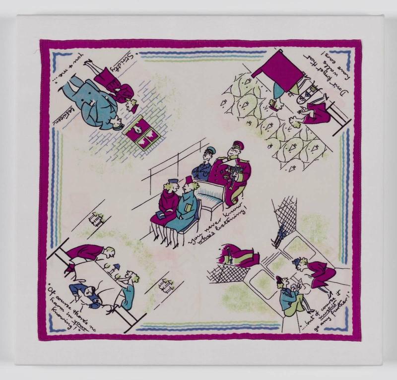 Woman's scarf: "Careless talk costs lives"