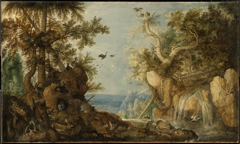 Rocky Landscape with Animals
