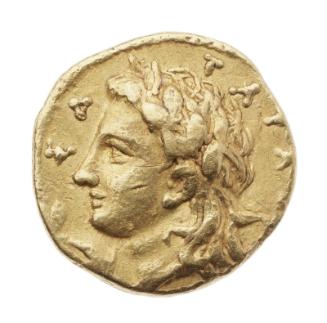 1/6 stater of Taras (Tarentum) with head of Apollo