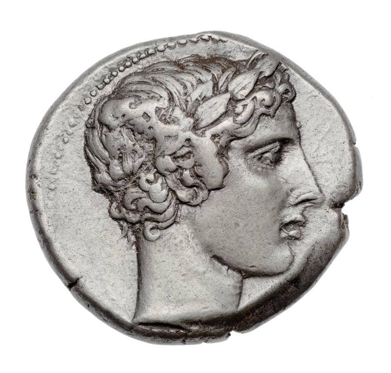Tetradrachm of Leontinoi with head of Apollo