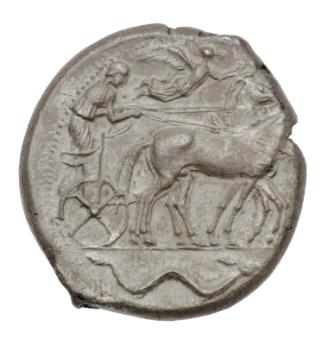 Tetradrachm of Syracuse with quadriga