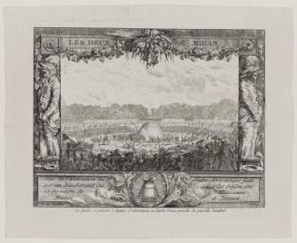 Sight of the Rise of an Aerostatic Sphere made by a detachment of the Swiss Guards, under the direction of Sirs Miolan and Janinet