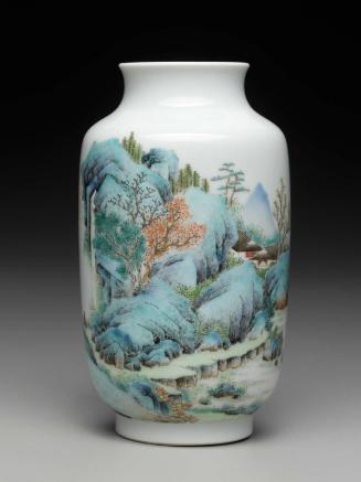 Vase with landscape