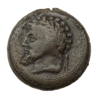 Coin of Kingdom of Numidia with head of Masinissa