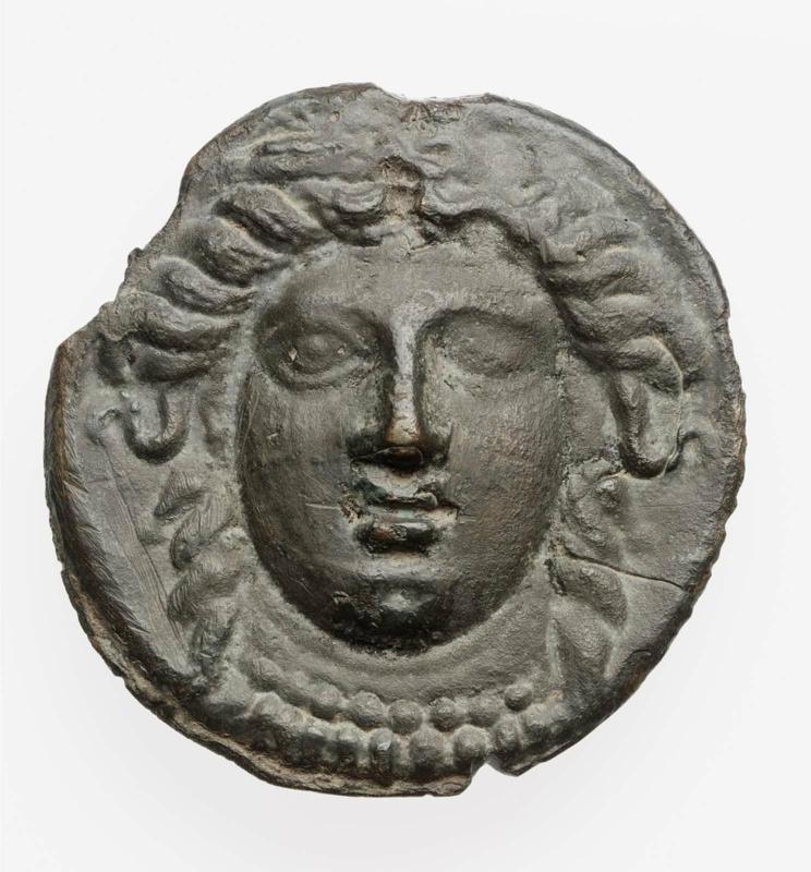 Coin of Olbia with head of gorgon