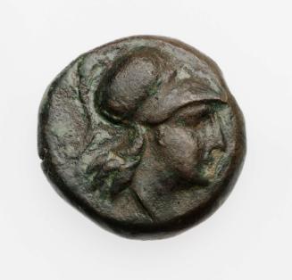 Coin of Aitolian League with head of Athena