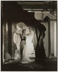 Actress Ina Claire on Theatrical Paper Cut Out Set