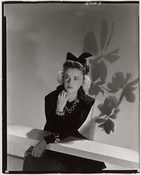 Model with Shadowed Leaf Background