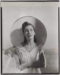 Model Wearing Pearls