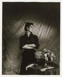 Model with Gloves and Roses