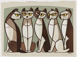 Group Portrait of Cats (Neko no gunzô)