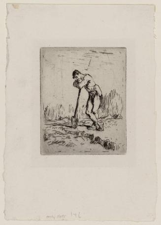 Man Leaning on a Spade