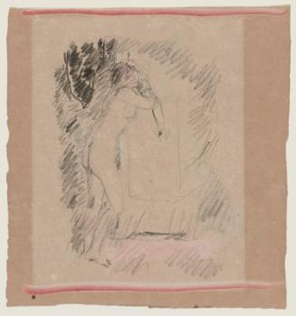 Nude at her toilette