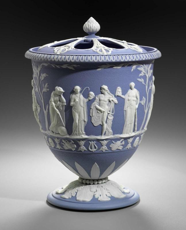 Pot Pourri vase depicting Apollo and the Nine Muses