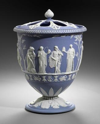 Pot Pourri vase depicting Apollo and the Nine Muses