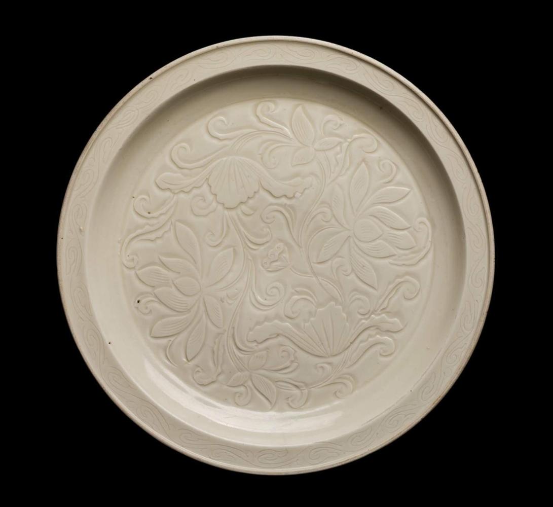 Dish with floral design