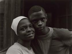 Untitled, [Close Up of Boy and Girl with Faces Together], from East 100th Street series