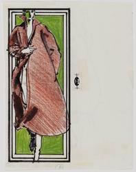 Female model in big coat