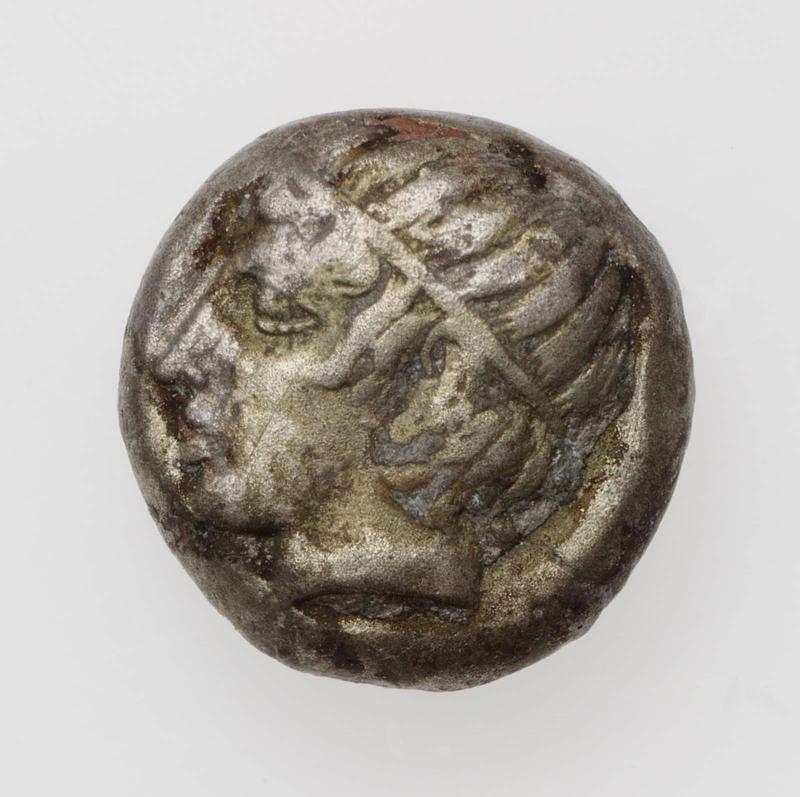 Diobol of Mytilene (?) with head of youth