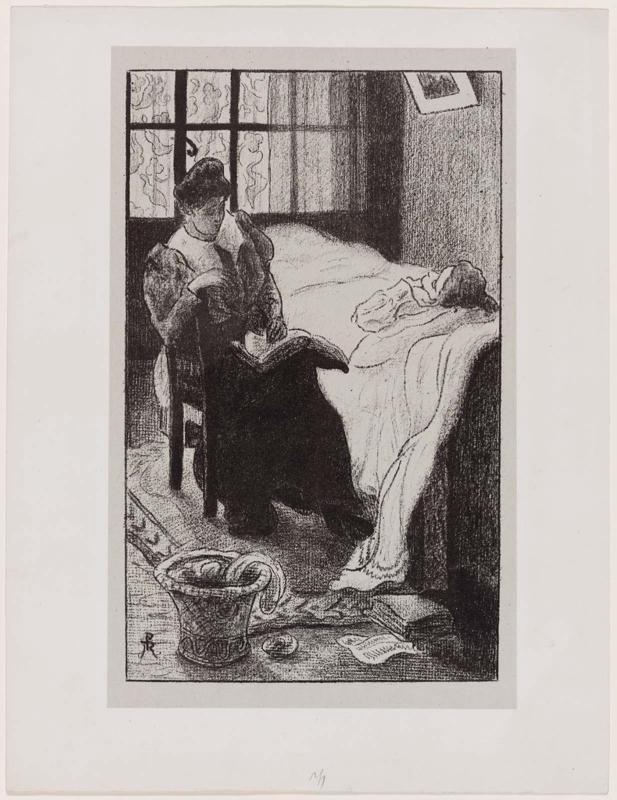 At the bedside of the sick woman