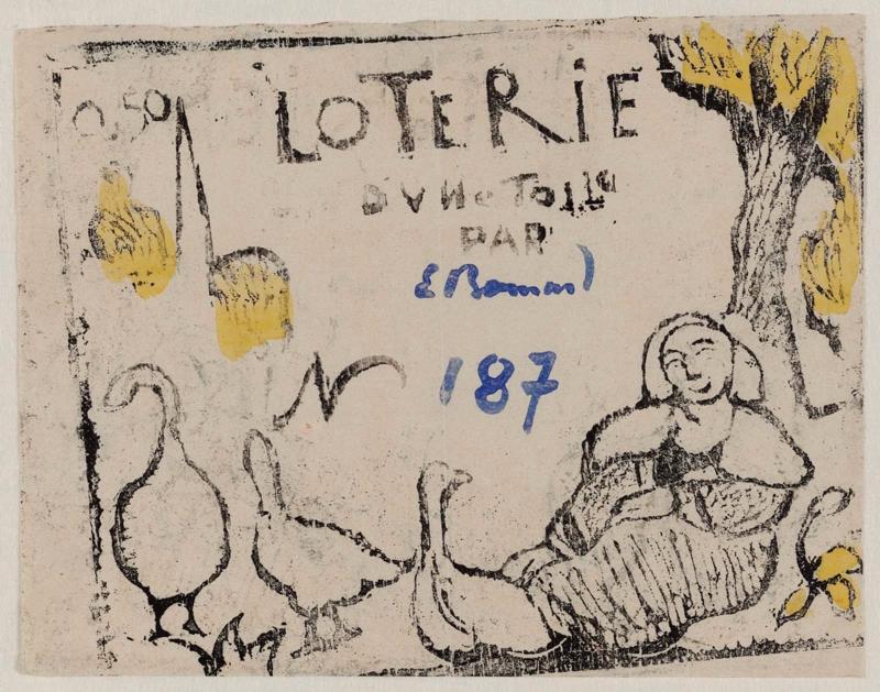 Woman with Geese (lottery ticket)