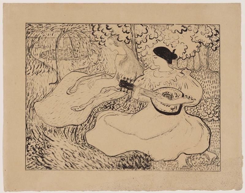 Two Women seated in a garden