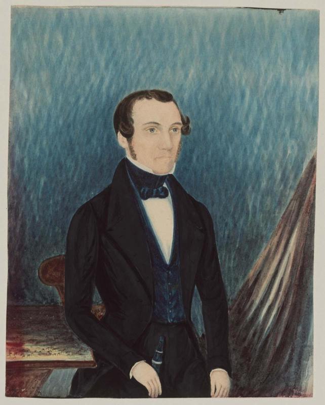 Gentleman, Three-quarters to the Right, Holding a Clarinet