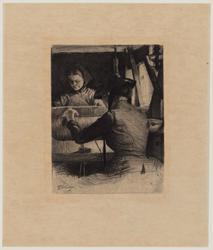 Two Women Weaving
