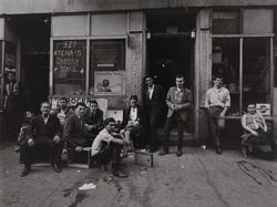 Untitled, [Group in Front of Atena Bodega], from East 100th Street series