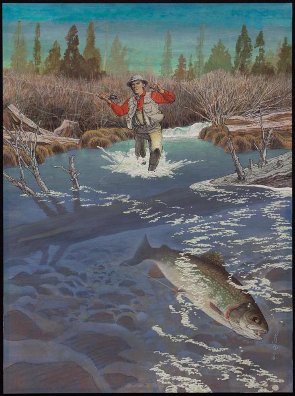 Trout with Underwater Tree