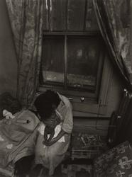 Untitled, [Young Mother with Newborn Baby and View of Building Lot], from East 100th Street series