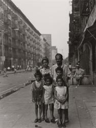 Untitled, [Father and Five Children Posing on Street], from East 100th Street series