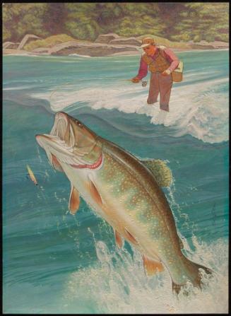 Trout with Fly Fisherman