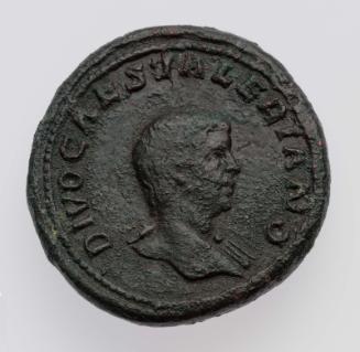 Sestertius with bust of Divus Valerian II, struck under Valerian I and Gallienus
