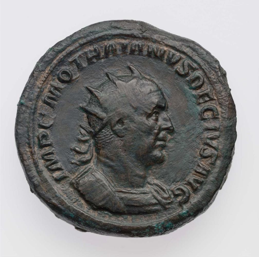 Double-sestertius with bust of Trajan II Decius