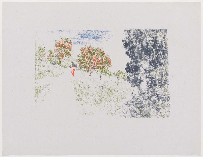 L'Album de Paysage, No. 2: Femme en rouge dans un paysage (Woman in Red in a Landscape)