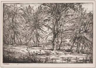 Wooded Landscape with a Stream in the Foreground