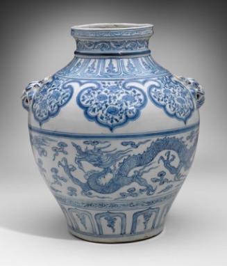 Guan-type jar with lion's-head handles